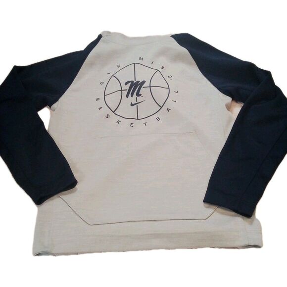 Men's Nike Ole Miss Basketball Hoodie Sweatshirt Size Small Gray / Blue - Picture 3 of 14